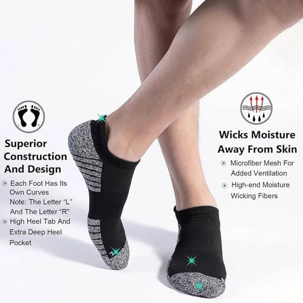 SITOISBE 4 Pack No Show Sports Compression Socks XL for Men and Women Circul